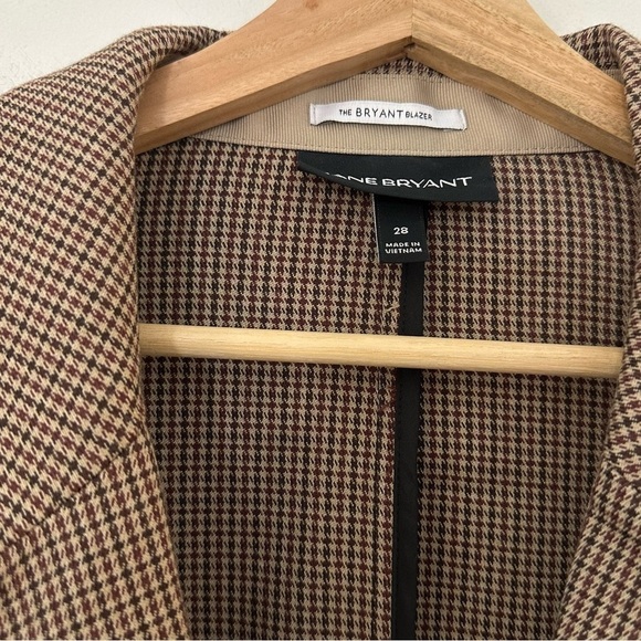 Lane Bryant The Bryant Blazer Plaid Double Breasted Jacket Womens Plus Sz 28 - Picture 4 of 8